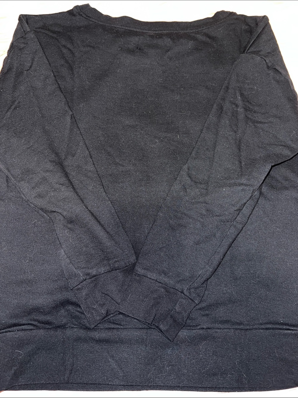 Victoria's Secret Black Crewneck Sweatshirt with Pink Logo Print - Picture 3 of 4